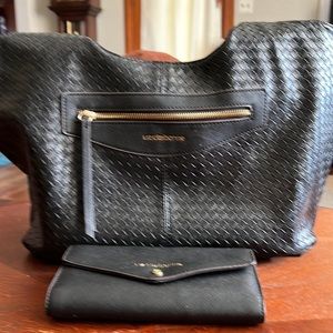 Liz Claiborne Tote and Wallet Black size medium